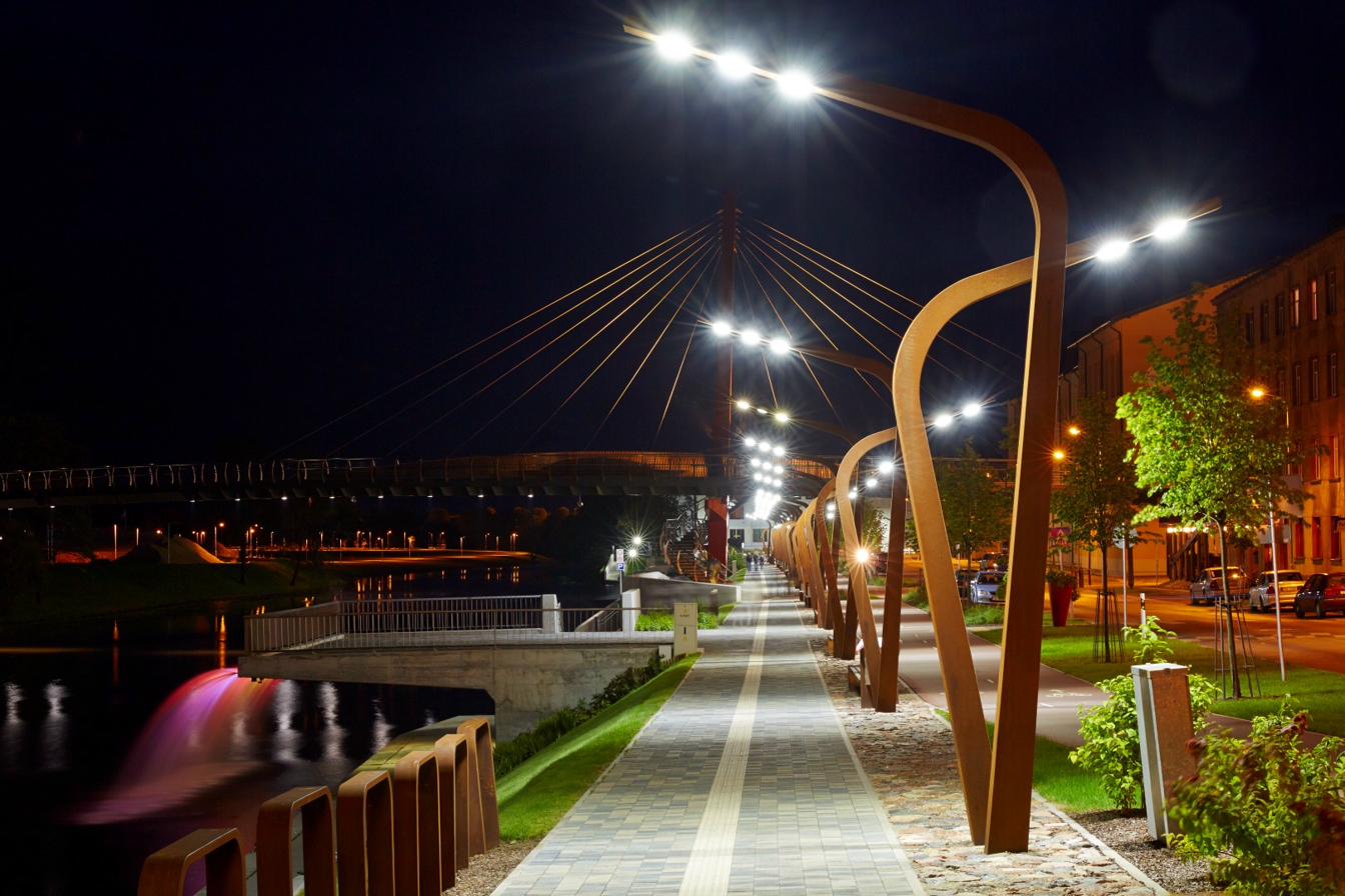 LED Lighting Poles and Infrastructure Products UAE — decorative waterfront installation
